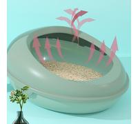 Lettiera per gatti semichiusa Vaschetta con bordi alti Cassetta di sabbia Design