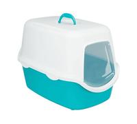 Trixie Vico Aquamarine/Bianco, Lettiera Coperta Per Gatti 56X40X40 Cm