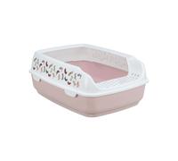 Trixie Lettiera Per Gatti Delio, Con Bordo Lilla/Bianco, NUOVO