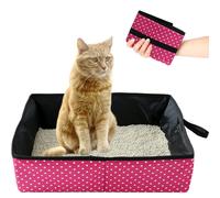 Lettiera Pieghevole per Gatti, Portatile Lettiera da Viaggio per Gattino, Imperm