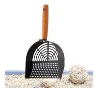 Lettiera Scoop - Separatore per rifiuti metallici, manico ergonomico Poop Rake | Lifter per gattini extra largo per scatole grandi, strumento non stick-scoop, detergente per animali domestici per casa