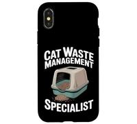 Lettiera specializzata nella gestione dei rifiuti di gatto Custodia per iPhone X/XS