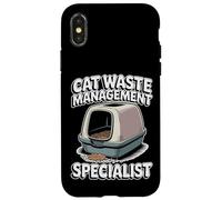 Lettiera specializzata nella gestione dei rifiuti di gatto Custodia per iPhone X/XS