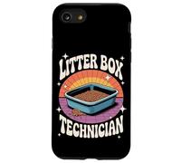 Lettiera tecnica divertente amante dei gatti Custodia per iPhone SE (2020) / 7/8