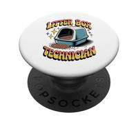 Lettiera tecnica divertente amante dei gatti PopSockets PopGrip Adesivo