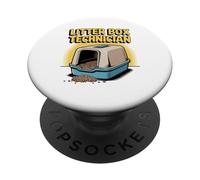 Lettiera tecnica gatto amante dei gatti PopSockets PopGrip Adesivo