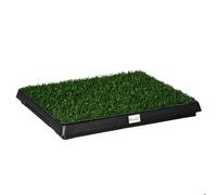 Lettiera WC Chien Erba Sintetica Portatile 63x51x6cm Nero Verde
