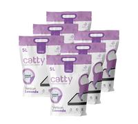Lettiere in Silicio per Gatti Gatto, Assorbe gli odori, profumazione Lavanda 6Pz