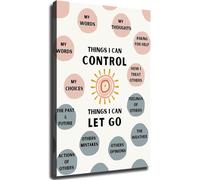 Letting Go and Control Poster Mindfulness Self Care Chart for Office Study Room(Unframed,16x24inch(40x60cm))