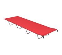 Lettini Campeggio 2pz 180x60x19cm Tessuto Oxford Acciaio Rosso
