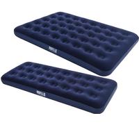LETTINI LETTINO MATERASSO GONFIABILE BESTWAY AIRBED FLOCCATO BLU