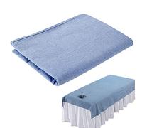 Lettini per massaggi di bellezza, salviette per massaggi SPA Couch Coperchi per protezioni per letti morbidi in cotone con fodera per il respiro del viso(Navy)
