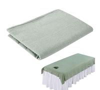 Lettini per massaggi di bellezza, salviette per massaggi SPA Couch Coperchi per protezioni per letti morbidi in cotone con fodera per il respiro del viso(Green)