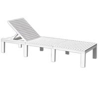 LETTINI SDRAIO PRENDISOLE IN RESINA MODULARI HAITI BIANCHI CM.195x65xH78