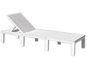 LETTINI SDRAIO PRENDISOLE IN RESINA MODULARI HAITI BIANCHI CM.195x65xH78