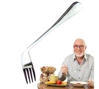 Lettino a gomito angolato: posate indipendenti in acciaio inossidabile per utensili ergonomici anziani e sicuri per le persone con mobilità ridotta | Curva Spoon Fork con Comm