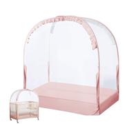 Lettino a rete per l'inclusione sicura del bambino | Protezione sicura contro l'arrampicata fuori bambini - Baldacchino con protezione in rete per casa, viaggi e scuola