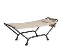 Lettino Amaca Struttura Acciaio Telo Max 120 kg Giardino Cuscino + Sacca Oggetti
