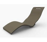Lettino Chaise Longue da Esterno Giardino Seduta a Terra Arkema Serendipity Dove Grey