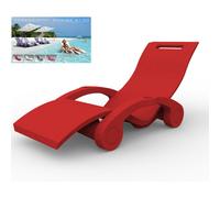 Lettino chaise longue Galleggiante, per Piscine, SPA, Arkema Design Serendipity Dimensioni 180x60xh 70 cm -24 kg Ruby rosso