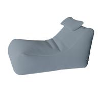 Lettino Chaise Lounge 120x70x65 cm con Cuscino in Poliestere Armonia Grigio Chiaro