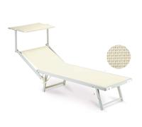 Lettino con tettuccio Garden Friend Ibiza in alluminio beige Beige