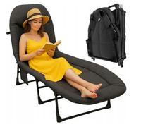 Lettino da Campeggio Pieghevole 150 kg Protezione UV Sdraio da Campeggio Sedi...