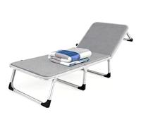 Lettino da Campeggio Ultraleggero in Alluminio, Brandina Pieghevole, Letto Pieghevole Portatile con Tessuto Oxford, Schienale Regolabile a 6 Livelli, Lettino per Viaggi All'aperto