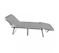 Lettino da Mare o Giardino Tropicale Alta Alluminio Textilene Azzurro VivaGarden