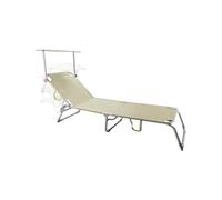 Linea Garden Friend Lettino pieghevole Mykonos in Alluminio e Textilene 2x1 Colore Beige, L1986362