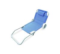 GARDEN FRIEND Culla Minorca Blu con Ruote, Struttura in Acciaio Grigio, Rivestimento in Tessile 430 g/m² di Colore Blu
