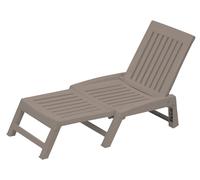 Lettino Da Mare Piscina Prendisole chiudibile Sdraio In Resina 177 x 61 x 30 Cm