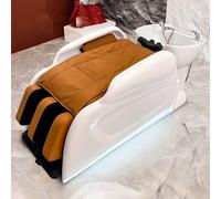 Lettino da massaggio con lavabo in ceramica, attrezzatura per la spa, massaggio completo del corpo e luce ambientale - Design moderno e semplice