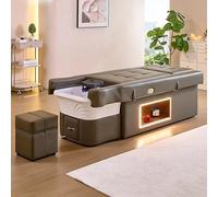 Lettino da massaggio con luce LED verde oliva, lettino SPA romantico per il lavaggio dei capelli