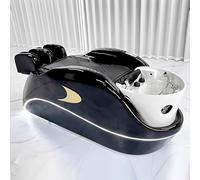 Lettino da massaggio elettrico con lettino per shampoo, attrezzatura per la spa della testa, luce ambientale, massaggio intelligente per tutto il corpo e sollevamento gambe regolabile