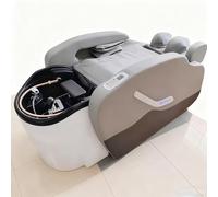 Lettino da massaggio Head Spa - Attrezzatura professionale per massaggio e shampoo con design integrato minimalista grigio, massaggio intelligente per tutto il corpo e ciclo dell'acqua a cas