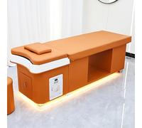 Lettino da massaggio Head Spa per shampoo, design minimalista con luce ambientale arancione, sistema di ricircolo dell'acqua, base con vano portaoggetti, poggiatesta, 76,37 pollici (194 cm c