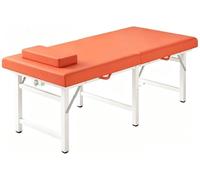 Lettino Da Massaggio, Lettino Pieghevole Per Salone Di Bellezza, Con Maniglie, Morbido, Robusto E Durevole, Facile Da Pulire, Adatto Per Uso Commerciale/domestico(Orange,185 * 70 * 60cm)
