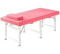 Lettino Da Massaggio, Lettino Pieghevole Per Salone Di Bellezza, Con Maniglie, Morbido, Robusto E Durevole, Facile Da Pulire, Adatto Per Uso Commerciale/domestico(Pink,185 * 70 * 60cm)