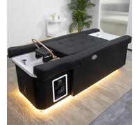Lettino da massaggio per spa e salone di bellezza, attrezzatura professionale elettrica per la cura della pelle con sistema di lavaggio della testina, trattamento del cuoio capelluto a LED,
