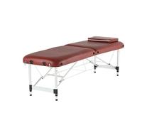 Lettino da massaggio pieghevole for la bellezza, con sollevamento manuale, for la terapia dei tatuaggi, con foro for la testa, letto professionale, for salone spa, facile da trasportare(Red,185x70x51-