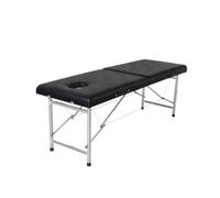 Lettino da massaggio pieghevole portatile Beauty con foro for la testa, letto for terapia con tatuaggio, rinforzo a doppia barra, adatto for spa, salone di bellezza e tatuaggi(Black,180x80x65cm)