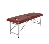Lettino da massaggio pieghevole portatile Beauty con foro for la testa, letto for terapia con tatuaggio, rinforzo a doppia barra, adatto for spa, salone di bellezza e tatuaggi(Brown,190x80x65cm)