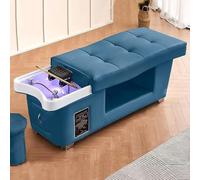 Lettino da massaggio professionale con ciclo dell'acqua e lettino per il viso con fumigazione, attrezzatura per la spa, include lettino per shampoo, spazio di archiviazione aperto e sgabello