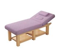 Lettino da Massaggio Professionale Fisso, Lettino per Spa e Centri Estetici, Recupero Medico, Schienale Regolabile, Lettino per Fisioterapia, 185x70 cm(Purple)