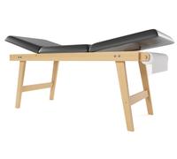 Lettino da Massaggio Visita Fisioterapia Fisso 3 Sezioni 190x70x75 cm 200 Kg Giano Nero