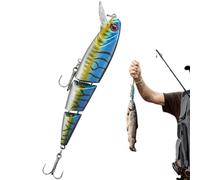 Lettino da pesca multi-articolato, esche da pesca segmentate - Wobbler a naufragio multi-articolazione con ganci tripli | Esche da basso nuoto a lentamente, crankbaits per trota