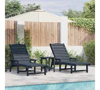Lettino da sole 3 pcs Navy Polietilene