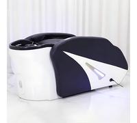 Lettino da spa/salone per shampoo e massaggi con sistema di circolazione dell'acqua, massaggio completo del corpo e luce ambientale, design moderno e minimalista nero (70,86 pollici)
