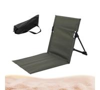 Lettino da spiaggia - Sedia da da campeggio in fibra di poliestere con schienale regolabile, sedile per letino prendisole impermeabile da 42 cm | Lettino da spiaggia pieghevole per vacanze, cam